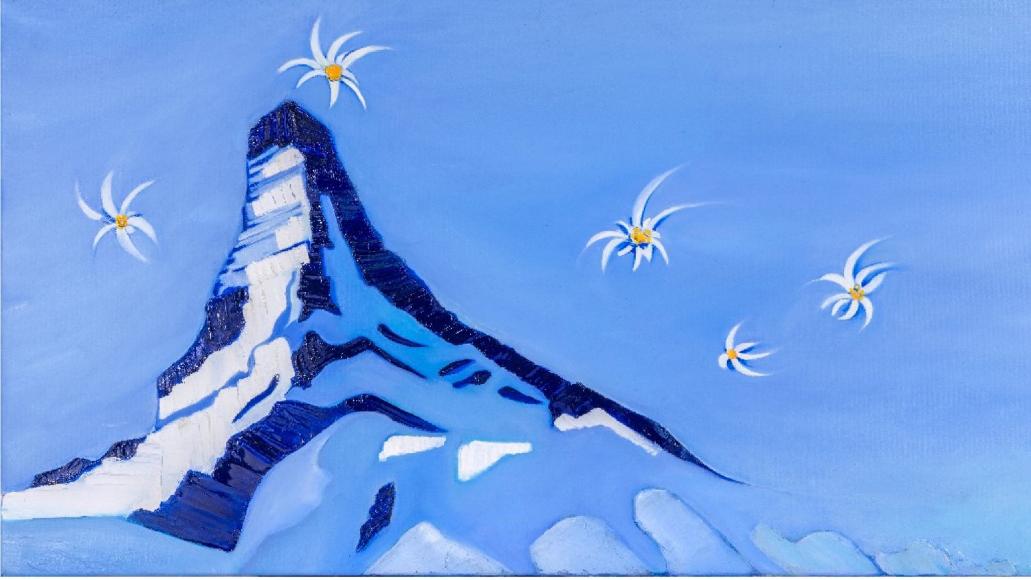 « Zermatt Paradise », huile sur toile par Sandra Czich – ©CZI, the Art of Skin