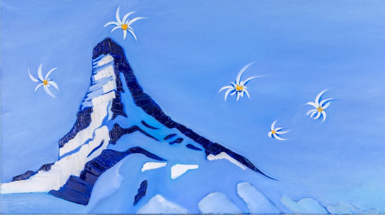 « Zermatt Paradise » Oil on canvas by Sandra Czich – ©CZI, the Art of Skin